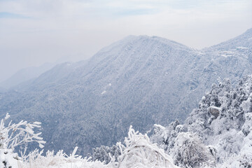 Winter snow scene in Lushan 5A Scenic Area, Jiujiang City, Jiangxi Province