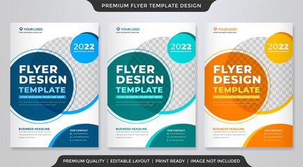 a4 business flyer layout template design with minimalist style and modern concept use for product presentation and business infographic