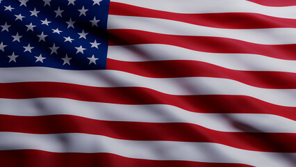 Fototapeta premium USA National Flag Curved Background