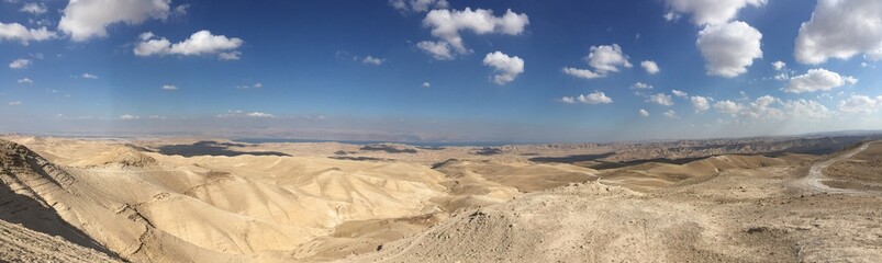 Fototapeta na wymiar Panorama of the Judean desert