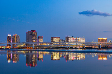 Obraz premium 東京ベイエリア夜景 都市風景