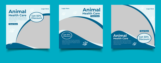 Pet store social media banner post template 