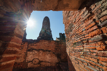 Wat Phra Ram in Ayutthaya, Thailand is an ancient site that tourists visit and photograph.The...