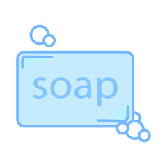 Flat soap icon. Vector illustration. stock image. 