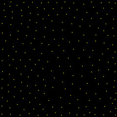 Vector Illustration Of Seamless Yellow Small Dot Pattern On Black Background