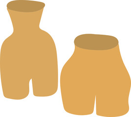 Abstract woman vector background set in continuous line art. Fashion cards with female faces, hands, postures, color texture shape elements in modern simple linear style