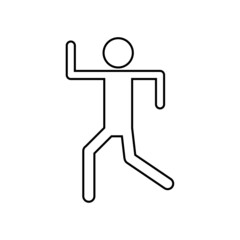 Running man silhouette. Vector illustration. stock image.