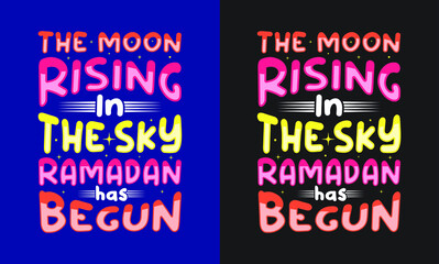 Romadan t shirt design. Islamic typography design.
