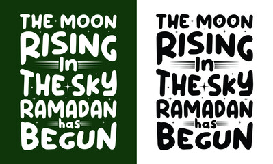 Fototapeta premium Romadan t shirt design. Islamic typography design. 