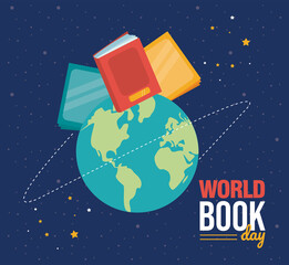 World book day - Planet earth illustration