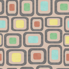 Vintage Squares and Borders Seamless Repeat Design 