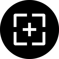 Obraz premium Focus icon in trendy flat style design. Vector graphic illustration..eps