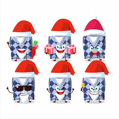 Santa Claus emoticons with blue school vest cartoon character