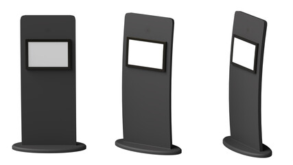 billboard set for advertising information 3d illustration rendering