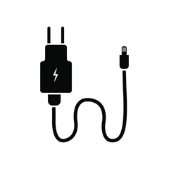 smartphone charger icon vector. charge the cell phone battery. templates for various needs such as selling electronics and others