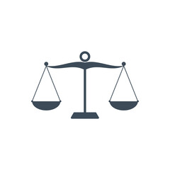 icon vector scales. symbol of law and justice. image of judgment