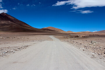 Fototapeta na wymiar Paisagem do altiplano boliviano, região árida próximo a potosi,