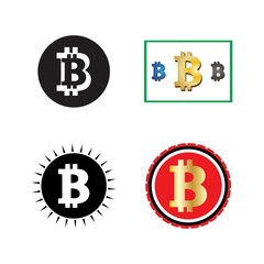 bitcoin crypto B letter logo symbol template design illustration vector