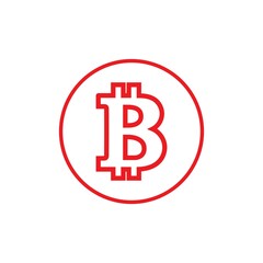bitcoin crypto B letter logo symbol template design illustration vector