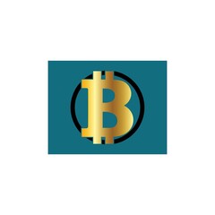 bitcoin crypto B letter logo symbol template design illustration vector