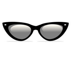 cat eye sunglasses isolated on white background