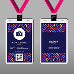 Abstract ID Card Design for Business or Company