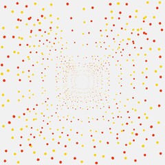 Colourful confetti designs in minimize and maximize pattern