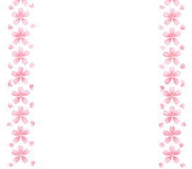 Fototapeta na wymiar pink cherry blossom frame