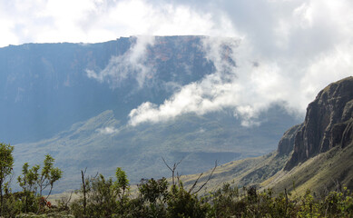 Monte Roraima, na tríplice fronteria entre brasil, Venezuela e Guiana.
