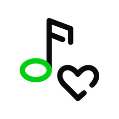 Favorite music icon. Pixel perfect, editable stroke