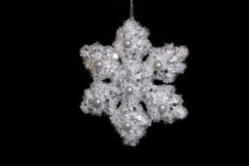 christmas toy isolated on black background