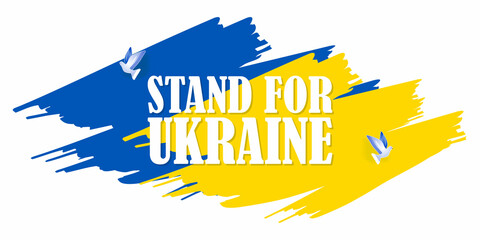 Vector illustration for peace for Ukraine and support for war victims