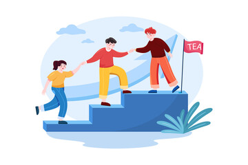 Business Activity Illustration concept. Flat illustration isolated on white background.