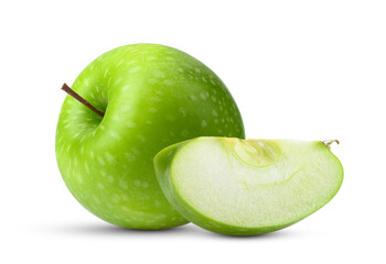 Green apples isolated on white