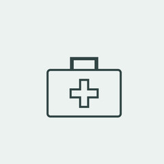 Obraz premium First_aid_bag vector icon illustration sign