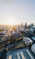 Perth City at Sunrise - obrazy, fototapety, plakaty
