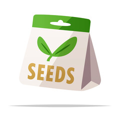 Plant seeds packet vector isolated illustration