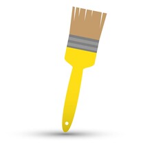A vector illustration of a paintbrush on white background