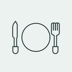 Knife_&_fork vector icon illustration sign