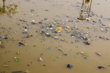 river pollution image. save river water form pollution. 