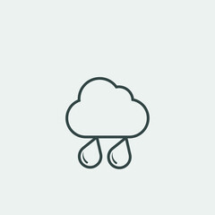 Rain vector icon illustration sign