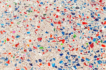 Decorative of the mosaic in Thai temple.