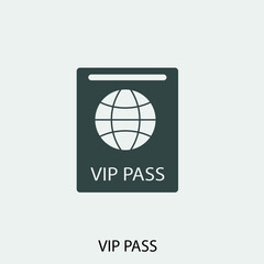 VIP_pass vector icon illustration sign