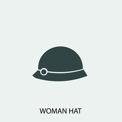 Woman_hat vector icon illustration sign