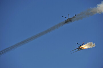 Almaty, Kazakhstan - 05.07.2013 : Demonstration of special equipment and aviation in the armed forces of the Republic of Kazakhstan