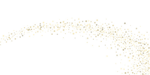 Gold Glitter Stars. Luxury Shiny Confetti.