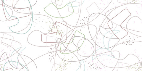 Chaotic Simple Seamless Pattern Textile One Line