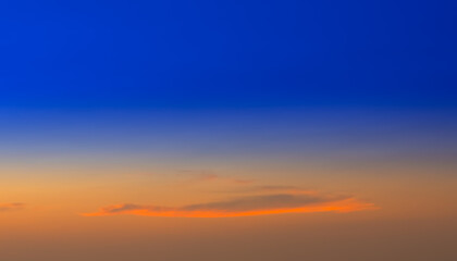 Beautiful and colourful sunset over Skies in Phuket Thailand