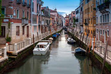 The canals of Venice are streets, and boats are transport.