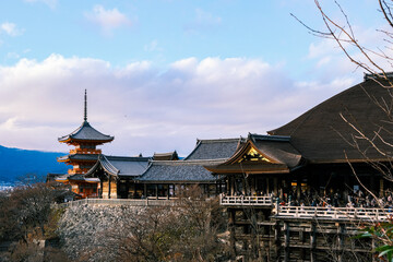 【京都】清水寺の本堂と三重塔
